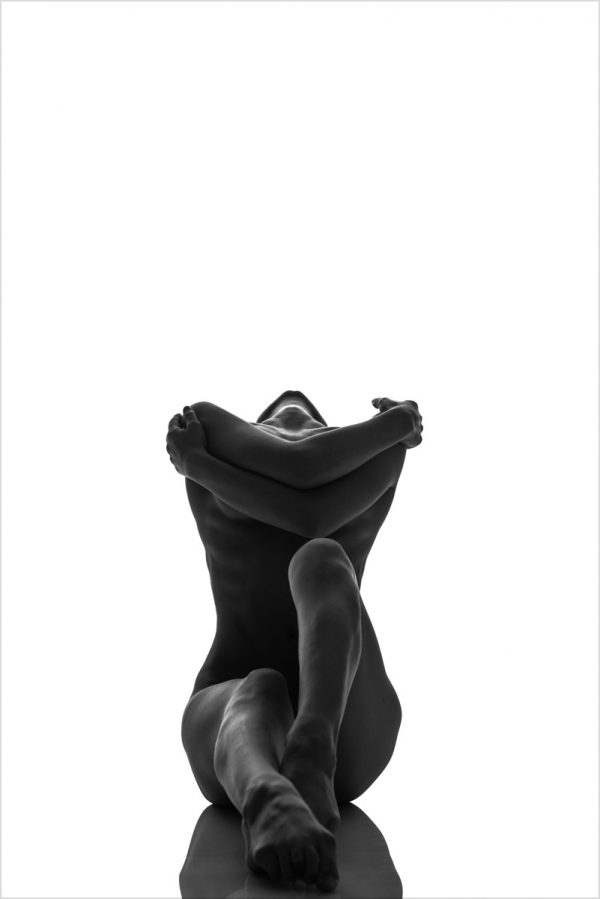 The body and its greatest gifts, represented here in exquisite form rendered in "Bodyscape Untitled" limited edition, black and white print by photographer Aranka Israni